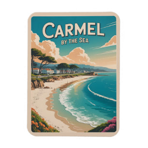 Carmel by the sea beach california pacific coast magnet