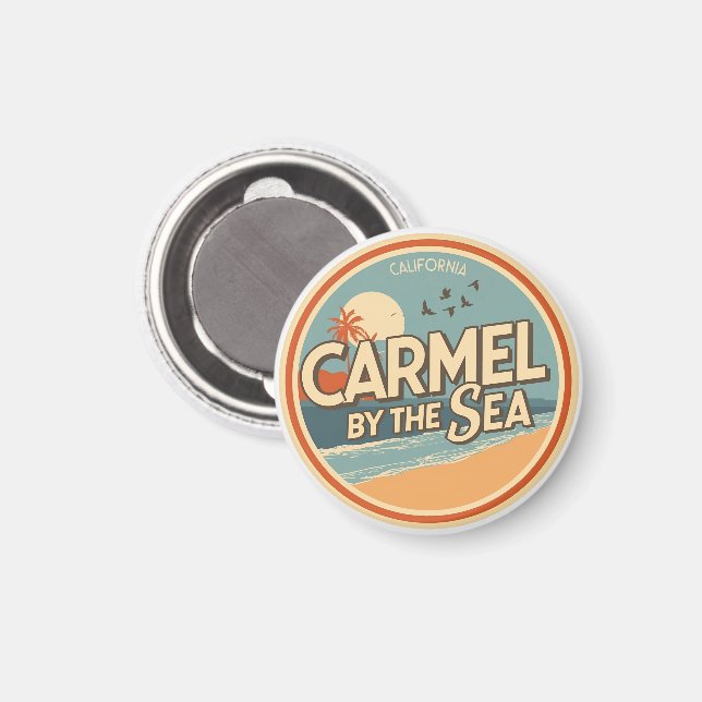 Carmel by the sea beach california pacific coast magnet (Front/Back)