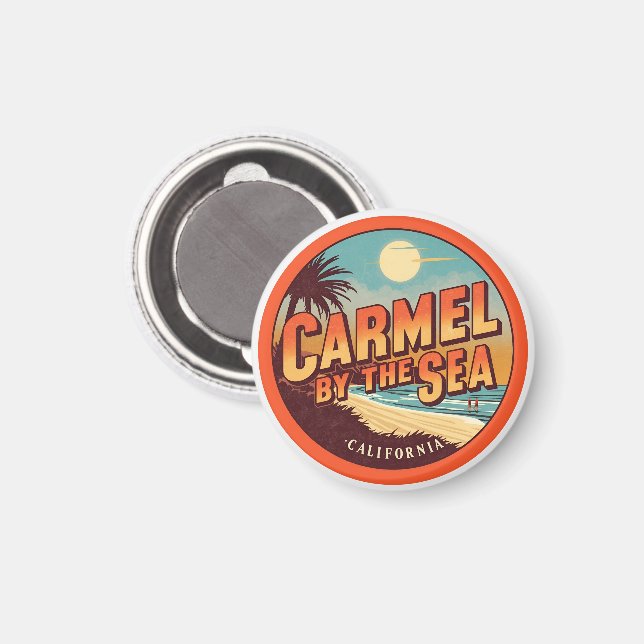 Carmel by the sea beach california pacific coast magnet (Front/Back)