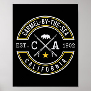 Carmel-by-the-sea California Beach Ca Retro Front  Poster
