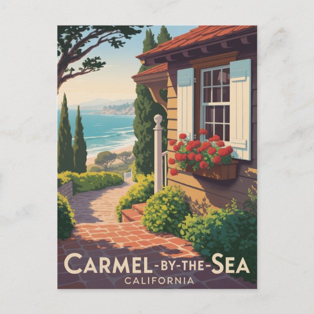 Carmel-by-the-Sea California Postcard (Front)
