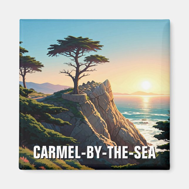 Carmel-by-the-sea lone cypress magnet (Front)