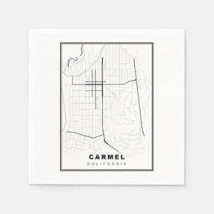 Carmel-by-the-Sea Map Napkin