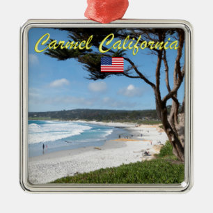 CARMEL BY THE SEA - MONTEREY CALIFORNIA USA METAL ORNAMENT