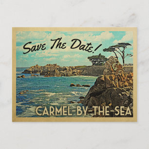 Carmel-by-the-Sea Save The Date Vintage Postcards