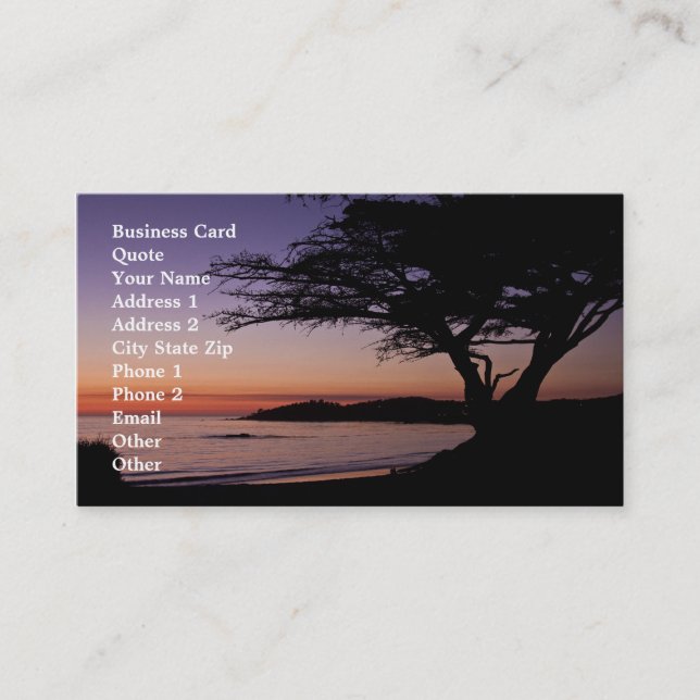 Carmel, CA Sunset Business Card (Front)