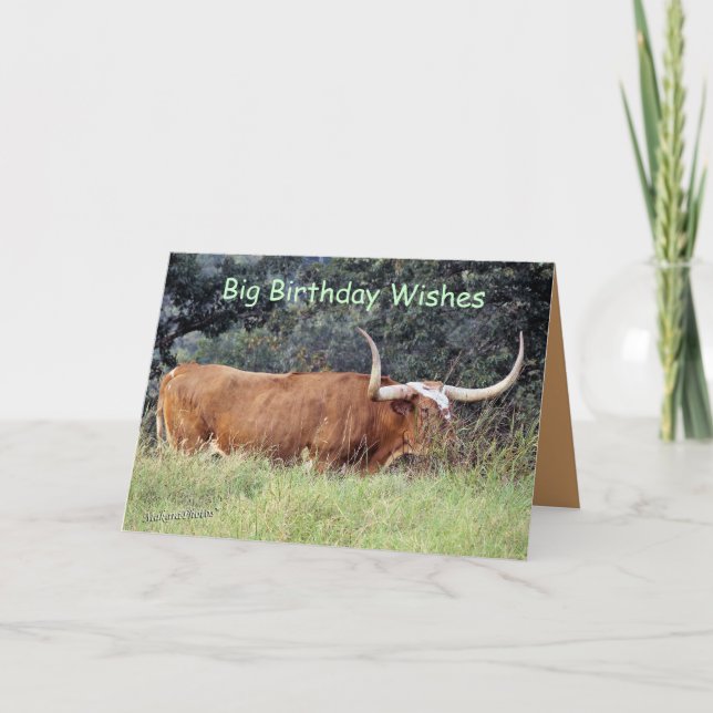 Carmel Longhorn-customise any occasion Card (Front)