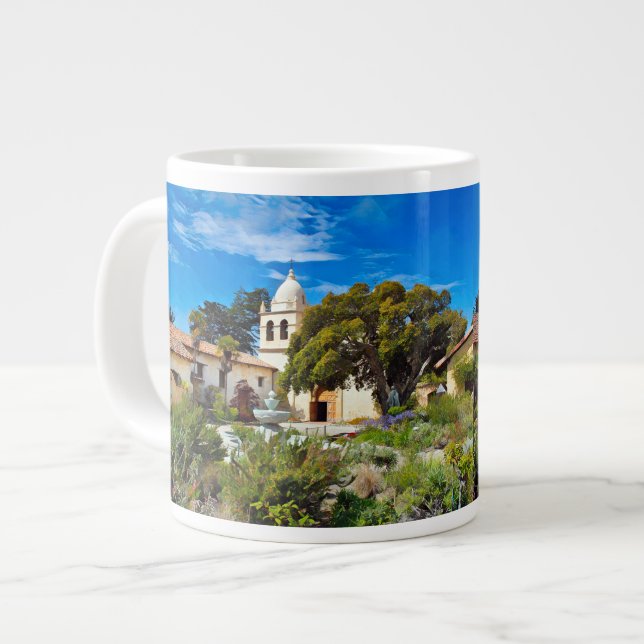 CARMEL MISSION BASILICA Jumbo Mug (Front Left)