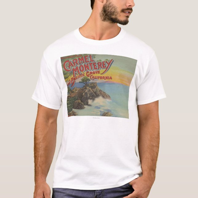 Carmel, Monterey, & Pacific Grove, CA - Welcomes T-Shirt (Front)