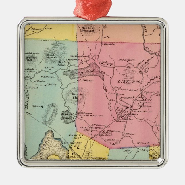 Carmel, Town Metal Ornament (Front)