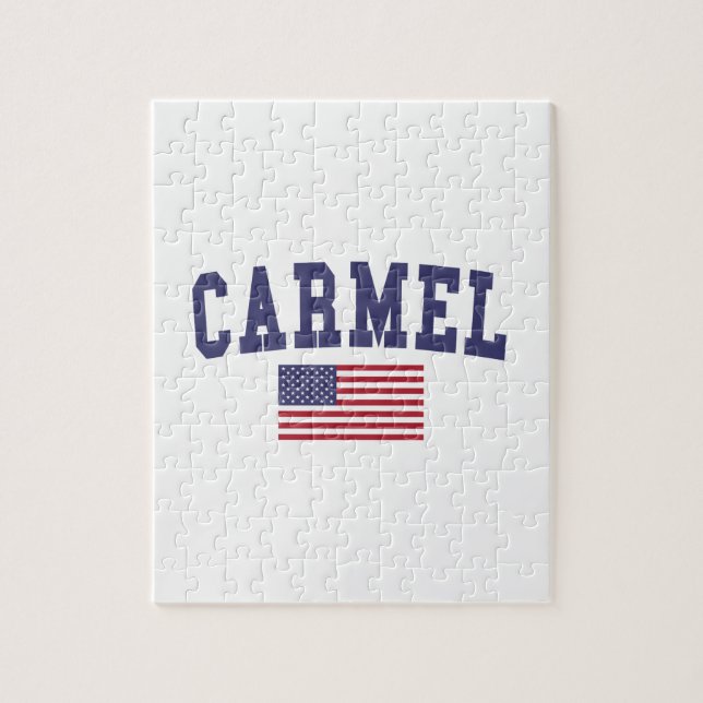 Carmel US Flag Jigsaw Puzzle (Vertical)