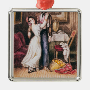Carmen and Don Jose, 1846 Metal Ornament