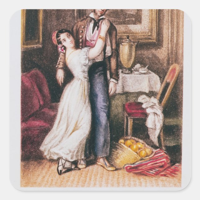 Carmen and Don Jose, 1846 Square Sticker (Front)