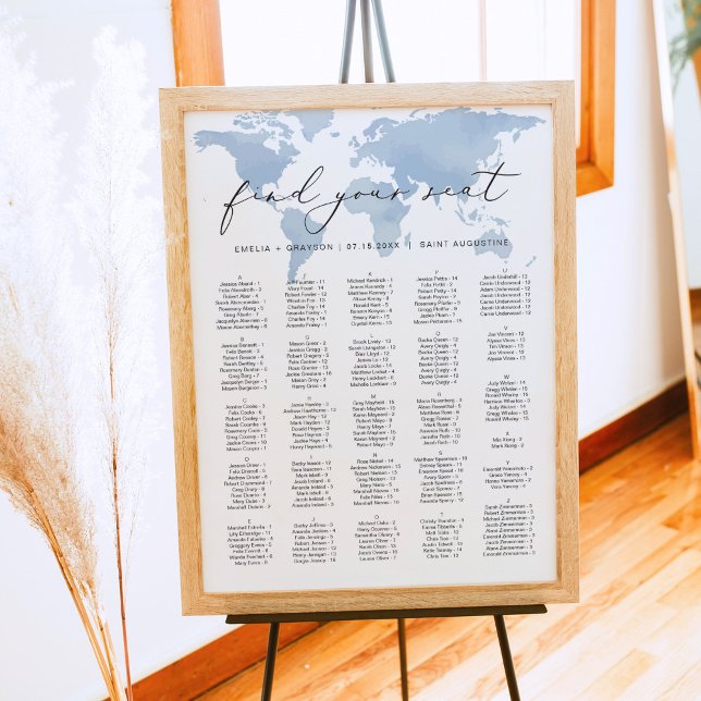 Carmen Blue Destination Wedding Seating Chart (Creator Uploaded)