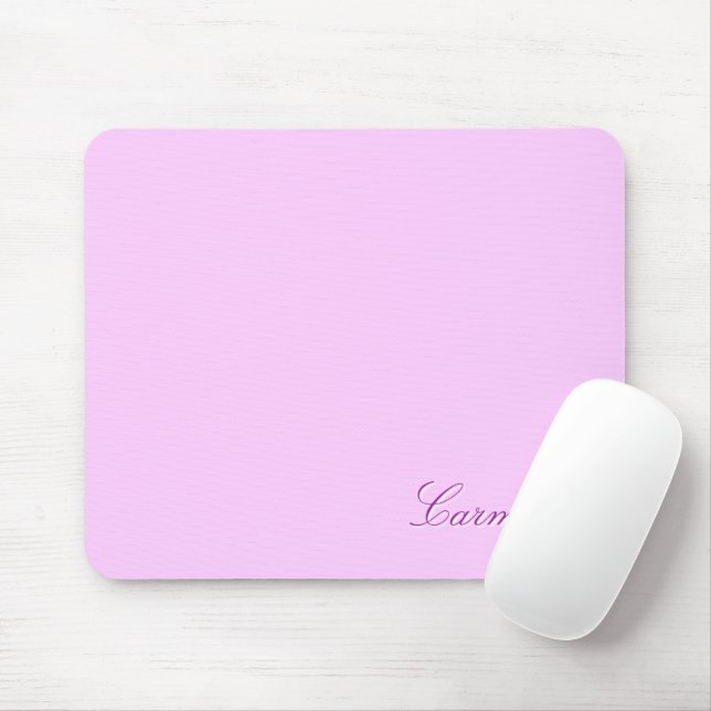 Carmen - Custom Name Template, 50's Pastel Pink Mouse Pad (With Mouse)
