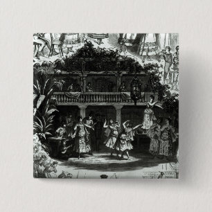 Carmen in the Lilas Pastia tavern 15 Cm Square Badge