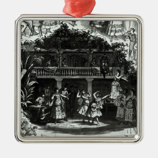 Carmen in the Lilas Pastia tavern Metal Ornament (Front)