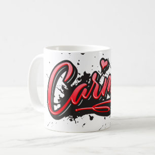 Carmen red Heart Graffiti Tasse Kaffetasse Coffee Mug