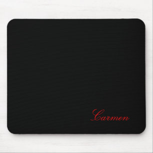 Carmen - Template For Yor Name - Black Mouse Pad