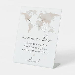 CARMEN Travel Themed Baby Shower Momosa Bar Sign