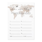 CARMEN Travel Where Were They Bridal Shower Game