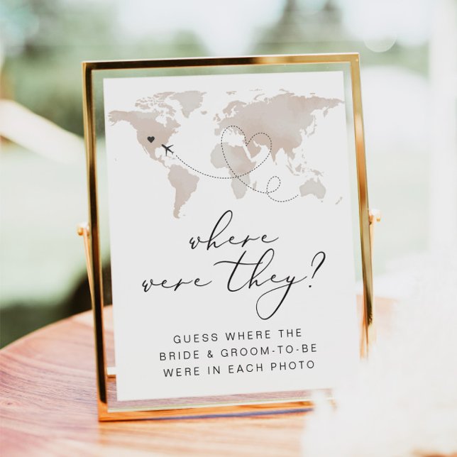 CARMEN Travel Where Were They Bridal Shower Sign (Creator Uploaded)