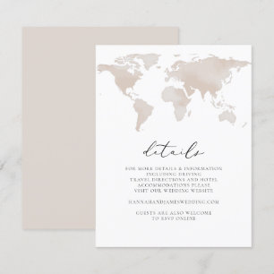 Carmen - Watercolor Map Travel Adventure Details Invitation