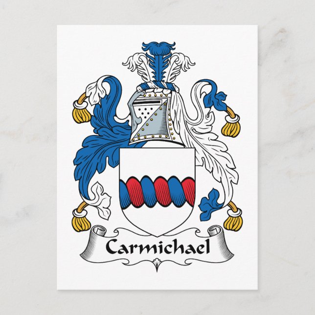 Carmichael Family Crest Postcard (Front)