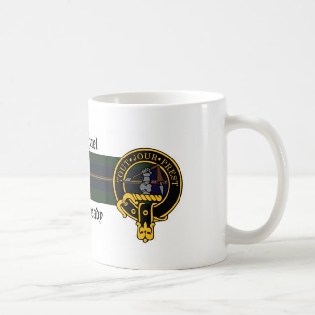 Carmichael Scottish crest and Tartan mug (Right)
