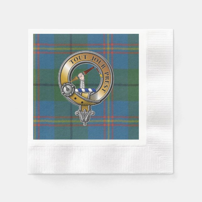 Carmichael Tartan & Badge Napkin (Front)