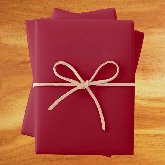 Carmine Solid Colour Wrapping Paper Sheet (Creator Uploaded)