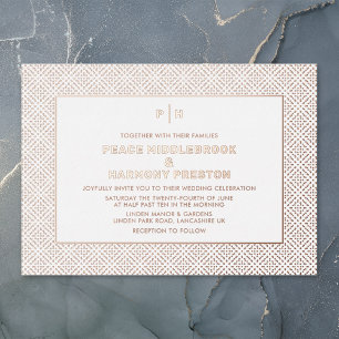 Carnaby Confetti Rose Gold White Wedding