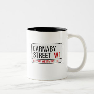 Carnaby Street sign Two-Tone Coffee Mug