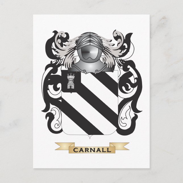 Carnall Coat of Arms (Family Crest) Postcard (Front)