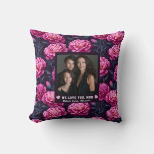 Carnation Bouquet Mummy Mum Son Office Decor Cushion
