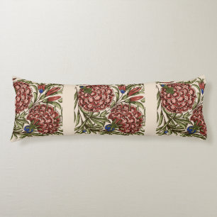 Carnation Flower Tile Antique Rustic Art Body Cushion