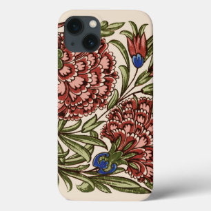 Carnation Flower Tile Antique Rustic Art iPhone 13 Case