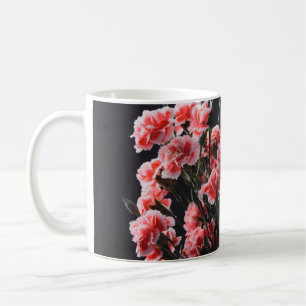 Carnation flowers bouquet vintage colour toned ove coffee mug