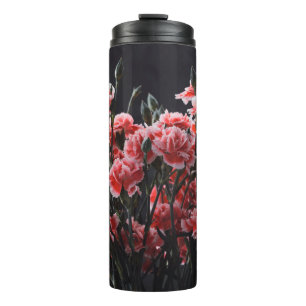 Carnation flowers bouquet vintage colour toned ove thermal tumbler
