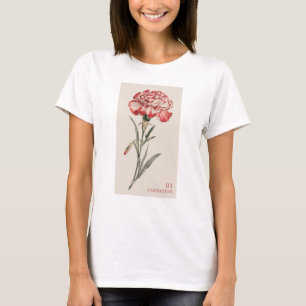 Carnation - January Birth Flower T-Shirt