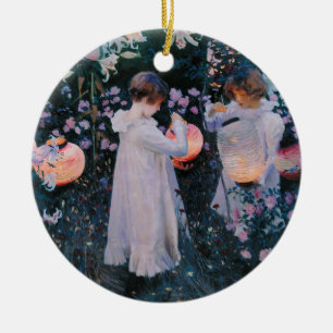 Carnation Lily Lily Rose by John Singer Sargent Ceramic Ornament