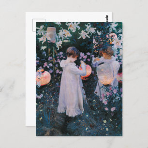 Carnation, Lily, Lily, Rose By John Singer Sargent Postcard