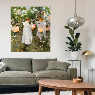 Carnation, Lily, Lily, Rose By John Singer Sargent Poster