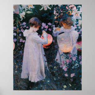 Carnation, Lily, Lily, Rose by John Singer Sargent Poster