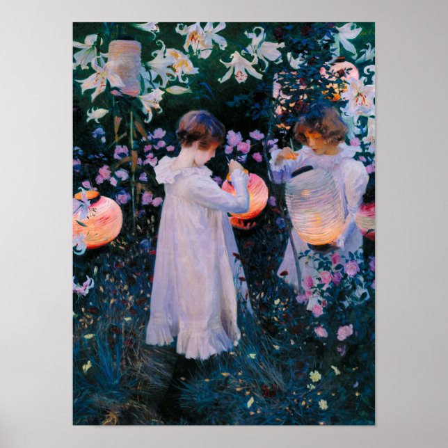 Carnation, Lily, Lily, Rose by John Singer Sargent Poster (Front)