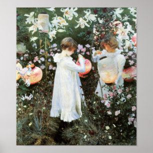 Carnation Lily Lily Rose John Sargent Fine Art Poster