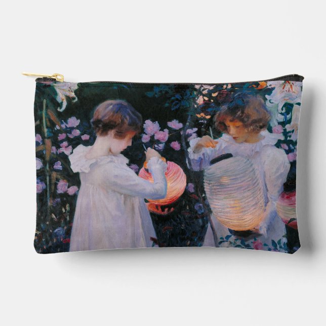 Carnation Lily Lily Rose John Singer Sargent Art Accessory Pouch (Front)