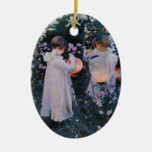 Carnation Lily Lily Rose John Singer Sargent Art Ceramic Ornament