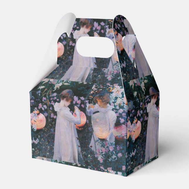 Carnation Lily Lily Rose John Singer Sargent Art Favour Box (Front Side)
