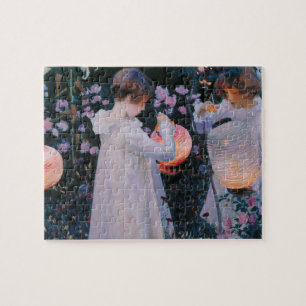 Carnation Lily Lily Rose John Singer Sargent Art Jigsaw Puzzle